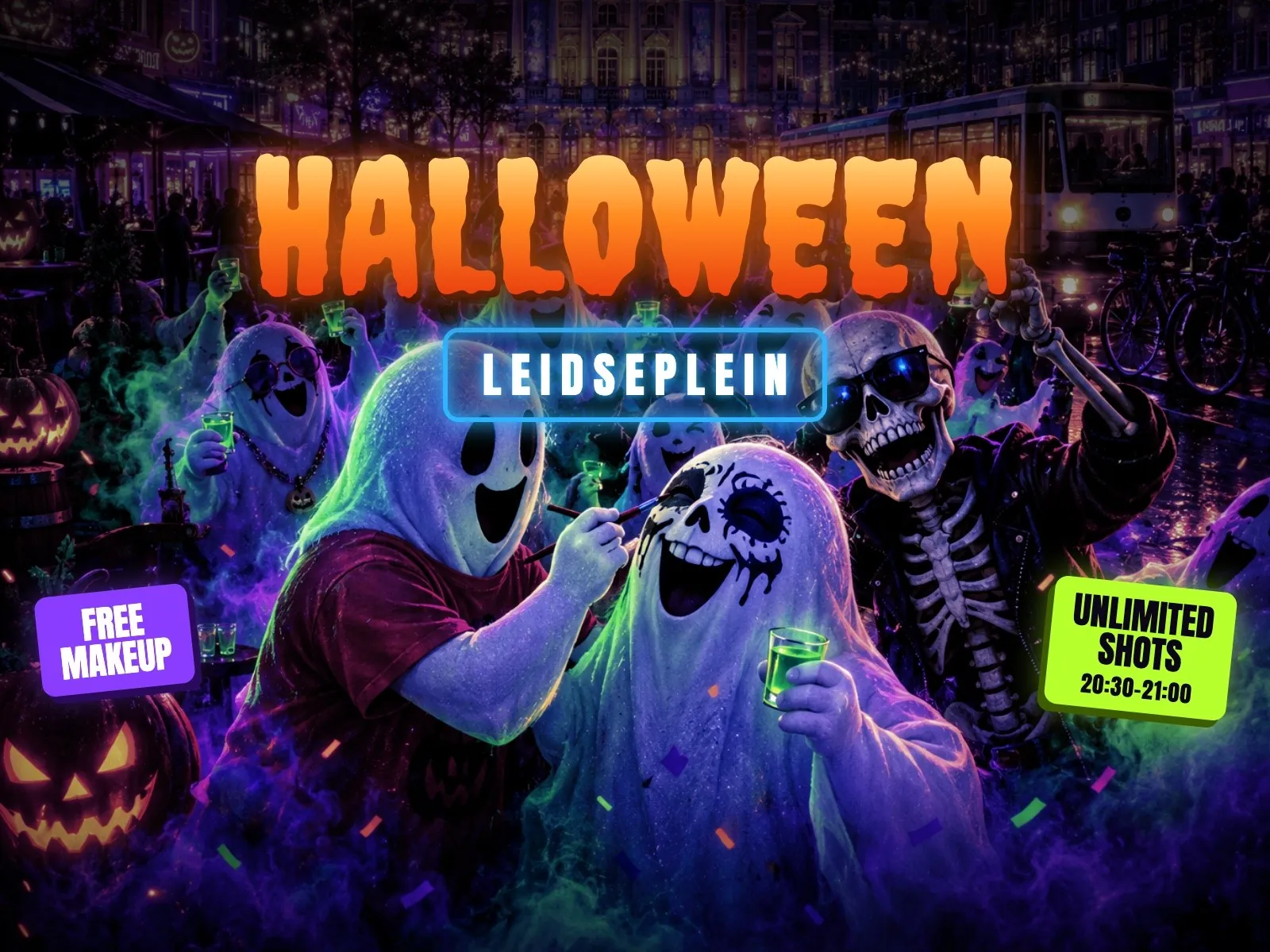 Halloween Leidseplein Bar Crawl flyer